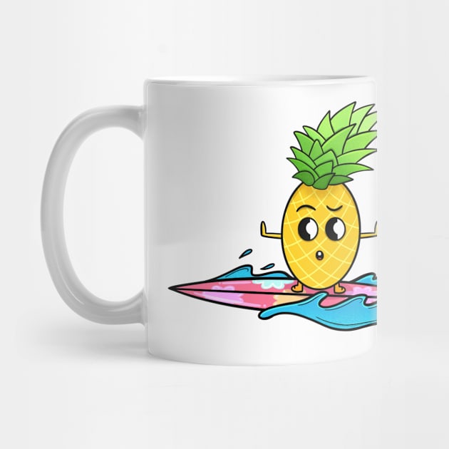 Surfing Pineapple by Svh_illustrations